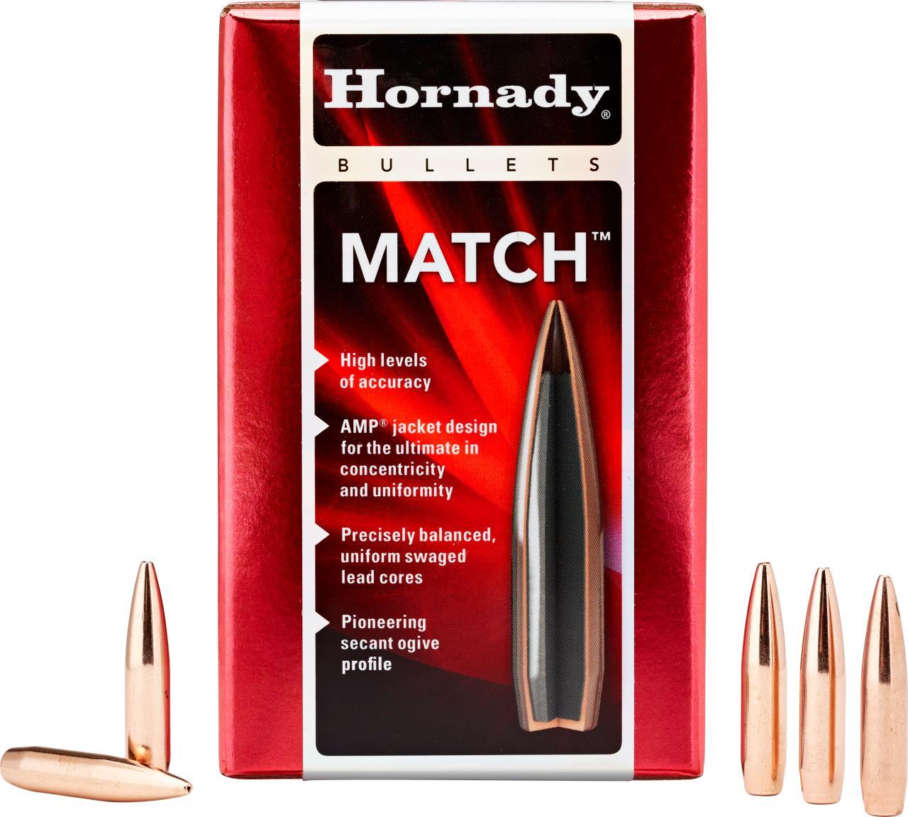 100 ogives Hornady calibre 22 (.224) 68 gr / 4,40 g Boat Tail Hollow Point