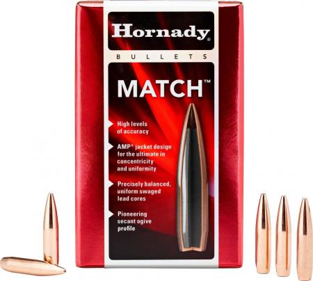 100 ogives Hornady calibre 22 (.224) 68 gr / 4,40 g Boat Tail Hollow Point