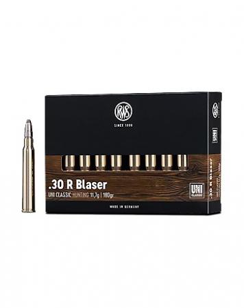 Boite de 20 cartouches RWS UNI calibre 30 R Blaser 180 gr / 11,6 g