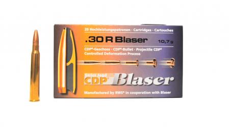 Boite de 20 cartouches BLASER calibre 30R 165 gr / 10.6 g