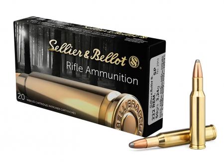 Cartouches Sellier & Bellot .222 Remington Soft Point 50 gr / 3,2 g - x20