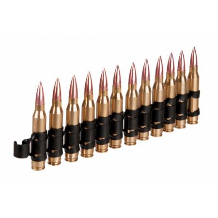 Bande de 12 munitions  5.56 factices en aluminium M249