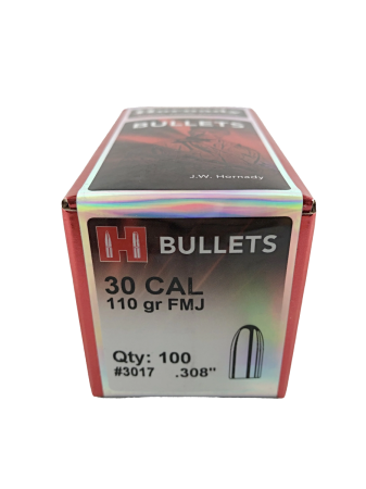 100 ogives Hornady calibre 30 (.308) 110 gr / 7,13 g Full Metal Jacket