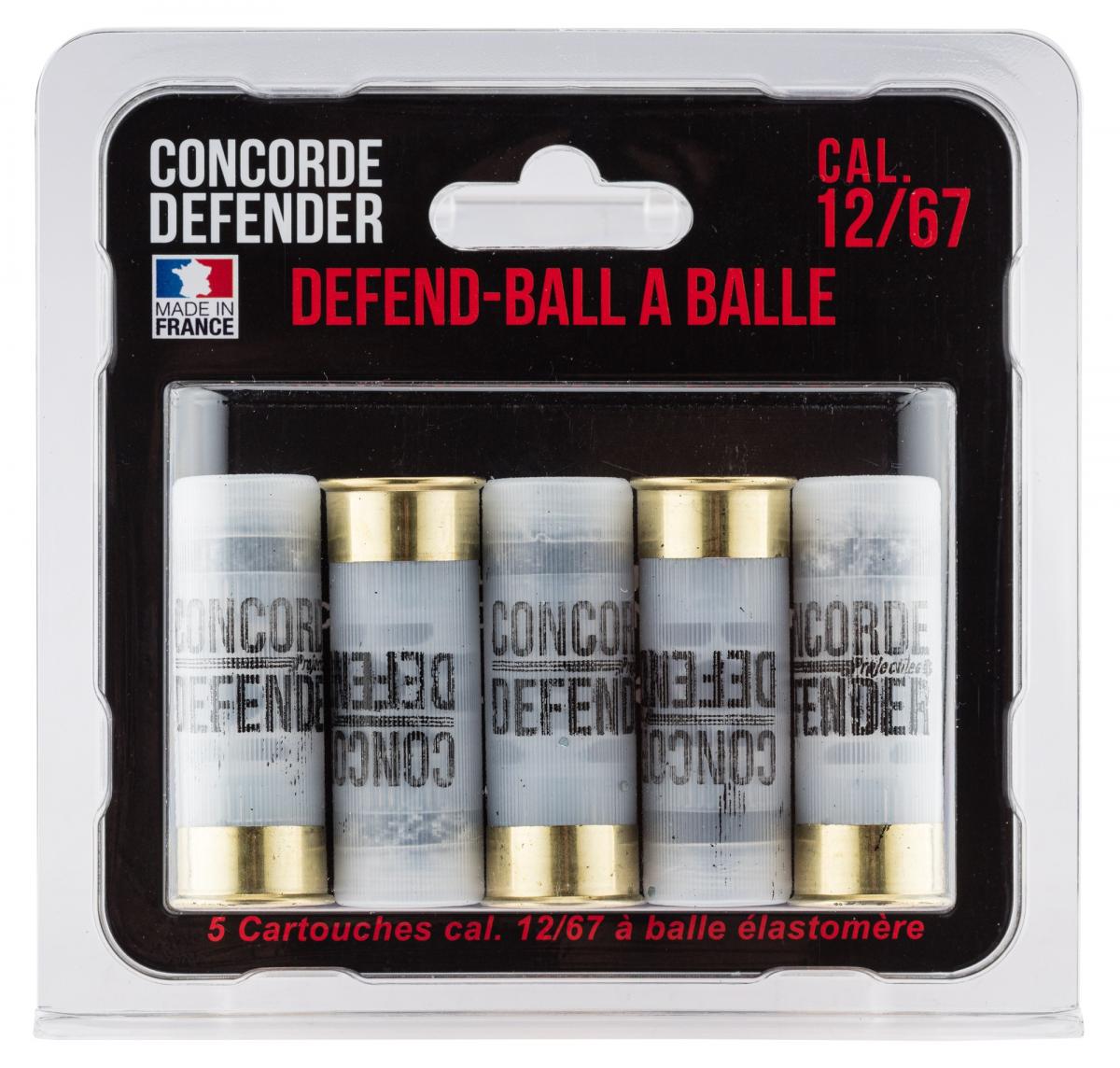 Cartouches Defend-Ball cal. 12/67 à balle Elastomere Bior