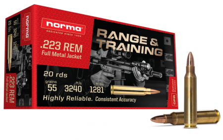 Cartouches Norma .223 Rem FMJ 55 gr / 3,5 g