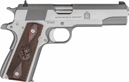 Pistolet semi automatique SPRINGFIELD ARMORY 1911 Mil-Spec  5" Inox Cal. 45ACP