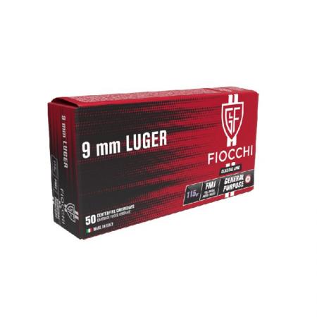 Boite de 50 cartouches FIOCCHI 9x19 FMJ 115gr / 7,45g