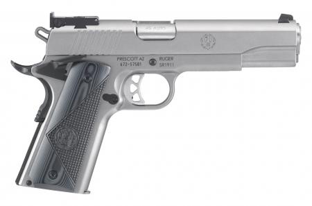 Pistolet semi automatique RUGER SR1911 TARGET Visée Réglable BOMAR Cal. 45ACP Inox