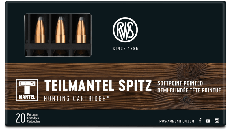 Boite de 20 cartouches RWS T Mantel .222Rem SP 50gr / 3,2g
