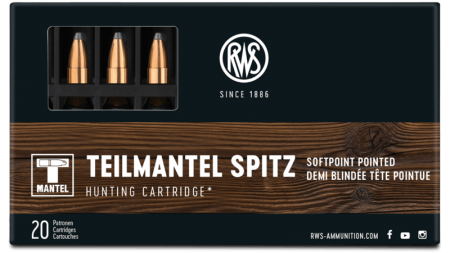 Boite de 20 cartouches RWS T Mantel .222Rem SP 50gr / 3,2g