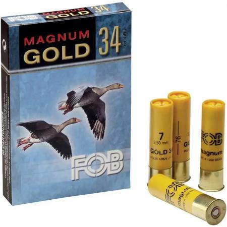 Boite de 10 cartouches FOB MAGNUM GOLD 34 Cal. 20/76
