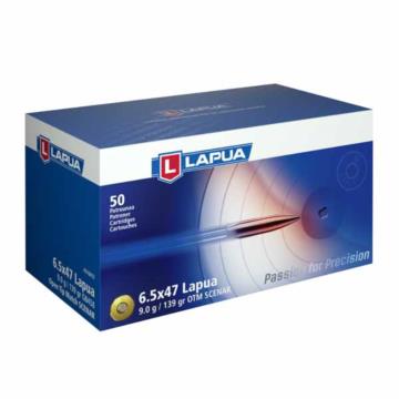 Boite de 50 cartouches LAPUA 6,5x47 OTM SCENAR 139gr / 9.0g 