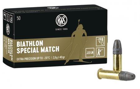 50 cartouches RWS Biathlon Special Match .22lr 40gr / 2,6g