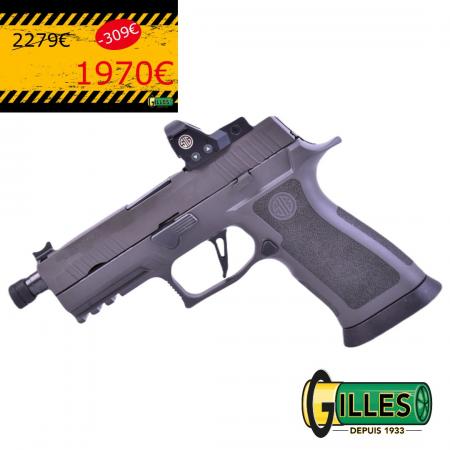 Pistolet semi automatique SIG SAUER P320 X-Carry Legion Fileté Cal. 9X19 + Viseur Point Rouge ROMEO 1 PRO