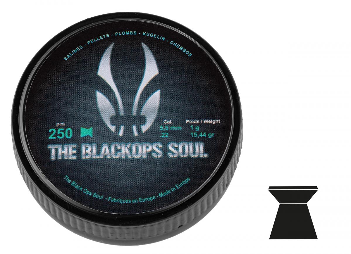 Plombs The Black Ops Soul à tête plate cal. 5,5 mm