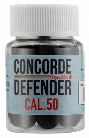 Boite de 50 billes caoutchouc CONCORDE DEFENDER Cal. 50