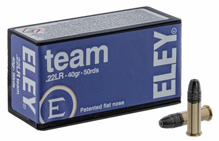 50 cartouches ELEY Team .22lr 40gr / 2,59g