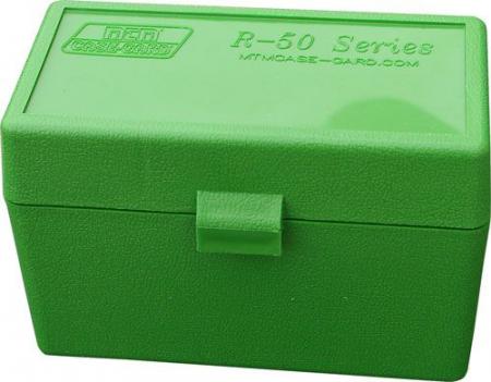 Boite de rangement plastique MTM pour 50 munitions (7,62x54r, 338Lapua, 45-90 Gvt, ...)