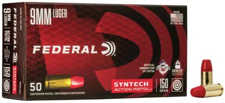 Boite de 50 cartouches FEDERAL 9x19 TSJ 150gr/ 9,7g Syntech