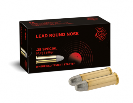 Cartouches GECO .38 Special LRN 158 gr / 10,2 g