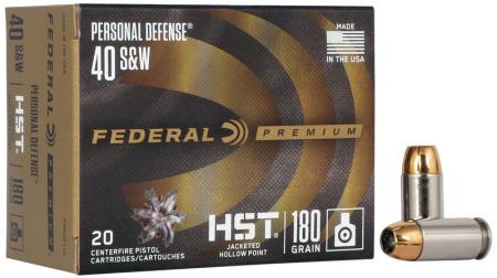 Boite de 20 cartouches FEDERAL .40S&W JHP 180gr / 11,66g