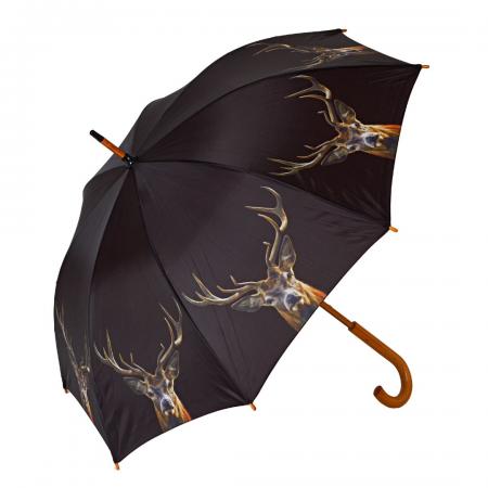 Parapluie Tête de Cerf sur fond noir