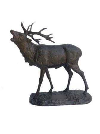 Sujet Cerf bramant en bronze