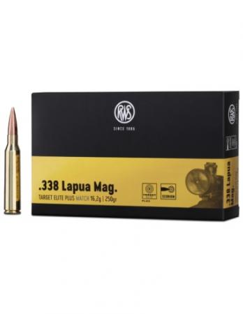 Boite de 20 cartouches RWS Target Elite Plus .338Lapua Mag HPBT 250gr / 16,2g