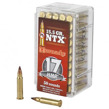 Boite de 50 cartouches HORNADY .17HMR V-MAX 17gr / 1,1g