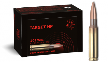 Cartouches GECO Target .308 Winchester HPBT 168 gr / 10,9 g