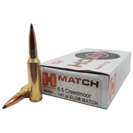 Boite de 20 cartouches HORNADY ELD Match 6.5Creedmore 147gr / 9,07g