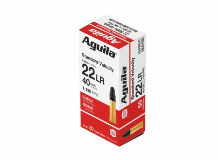 50 cartouches AGUILA standard velocity .22lr 40gr / 2,59g