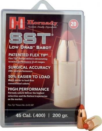 BOITE DE 20 OGIVES HORNADY 45 SABOT 40 200GR SST ML #67132