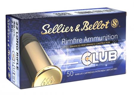 Boite de 50 cartouches SELLIER BELLOT Cal. 22lr CLUB RN 40grs