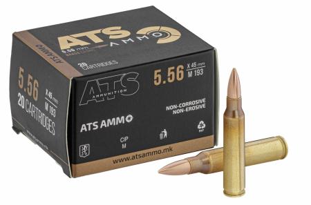 Boite de 20 cartouches ATS 5.56 FMJ 55gr / 3,6g