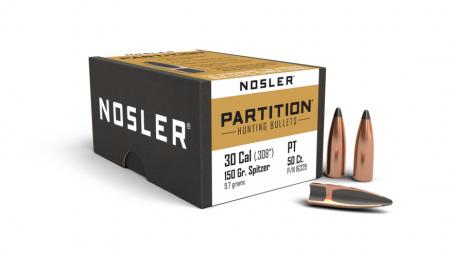 50 ogives Nosler Partition calibre 30 (.308) 150 gr / 9,7 g