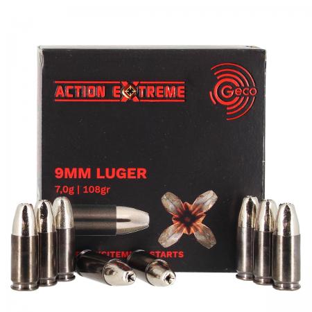 Cartouches GECO 9 mm Luger Action Extreme 108 gr / 7 g