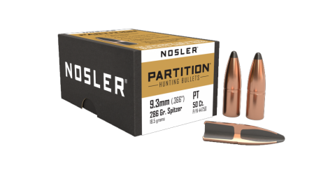 50 ogives Nosler Partition calibre 9.3 mm (.366) 286 gr / 18,55 g