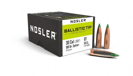50 ogives Nosler Ballistic Tip calibre 30 (.308) 180 gr / 11,66 g.