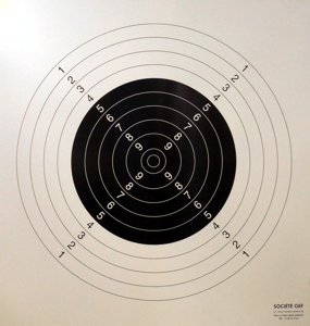 Cible GRAVOLUX C300 Réduite 200m 80x80 à l'unité
