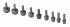 Kit de 9 pilotes LYMAN pour raccourcisseur de douille (Case Trimmer Pilot) 37071