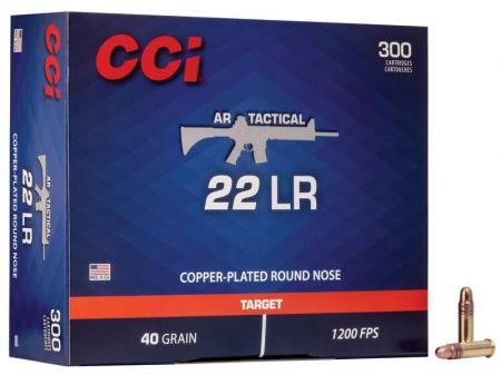 Boite de 300 cartouches CCI AR Tactical Cal. 22lr 40gr / 2,59g