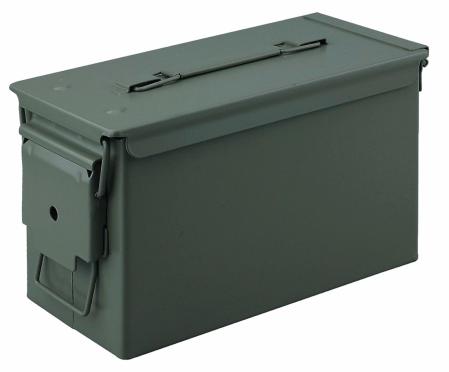 Boite de rangement métallique F.O.T olive Cal. 50