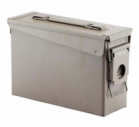 Boite de rangement métallique F.O.T tan Cal. 30
