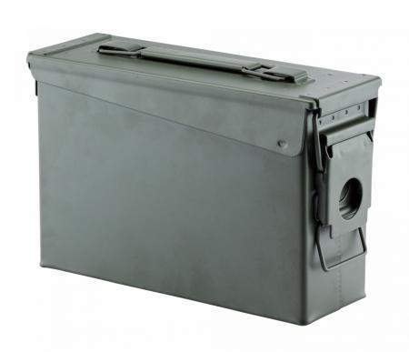 Boite de rangement métallique F.O.T olive Cal. 30