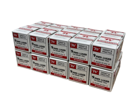 Carton de 1000 cartouches WINCHESTER 9x19 FMJ 124gr / 8g 
