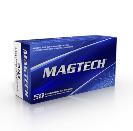 Boite de 50 cartouches MAGTECH 38 S&W LRN 146gr / 9,46g