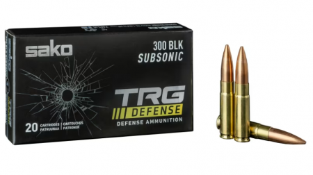 Boite de 20 cartouches SAKO TRG Defense .300Blackout Subsonic 220gr / 14,3g