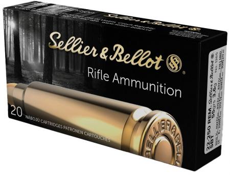 Boite de 20 cartouches SELLIER&BELLOT .22-250 Rem SBT 55gr / 3,6g