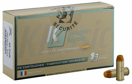 Boite de 20 cartouches GPA SOLOGNE .45 LC FN 250gr / 16,2g
